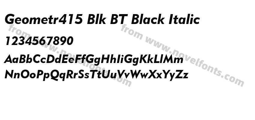 Geometr415 Blk BT Black ItalicPreview