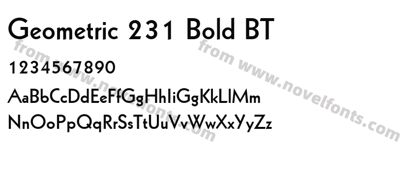 Geometric 231 Bold BTPreview