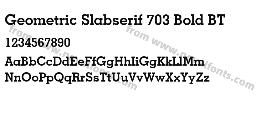 Geometric Slabserif 703 Bold BTPreview