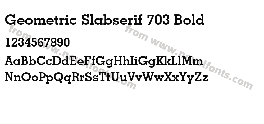 Geometric Slabserif 703 BoldPreview