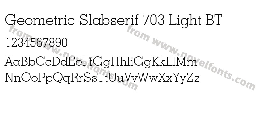 Geometric Slabserif 703 Light BTPreview