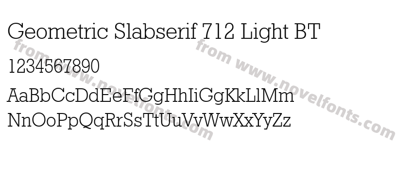 Geometric Slabserif 712 Light BTPreview