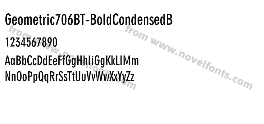 Geometric706BT-BoldCondensedBPreview