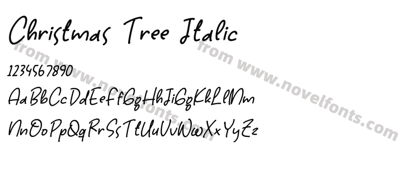 Christmas Tree ItalicPreview