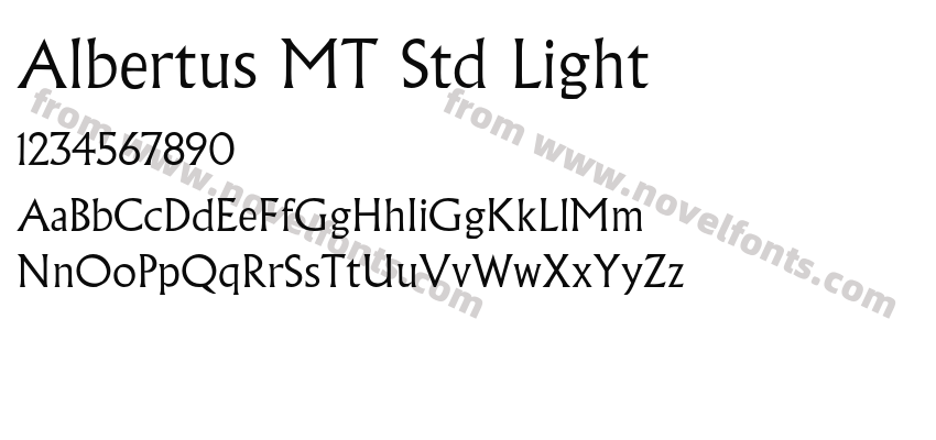 Albertus MT Std LightPreview