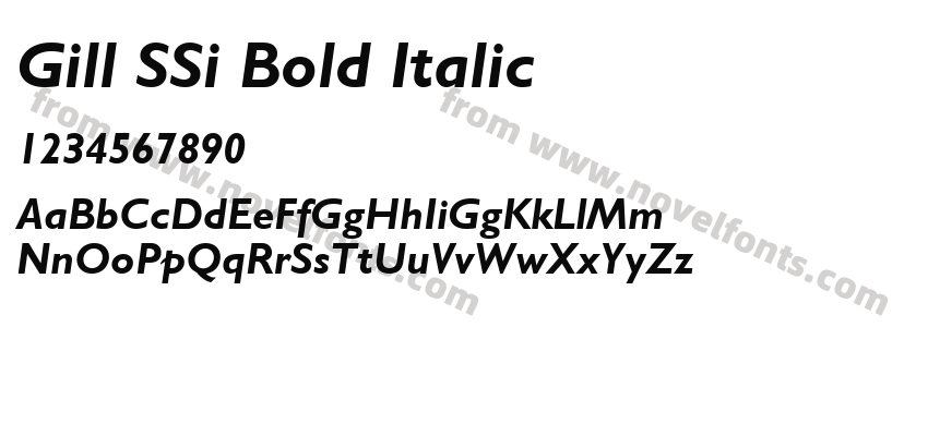 Gill SSi Bold ItalicPreview