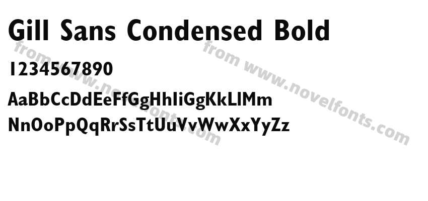 Gill Sans Condensed BoldPreview