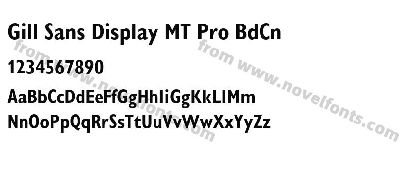 Gill Sans Display MT Pro BdCnPreview