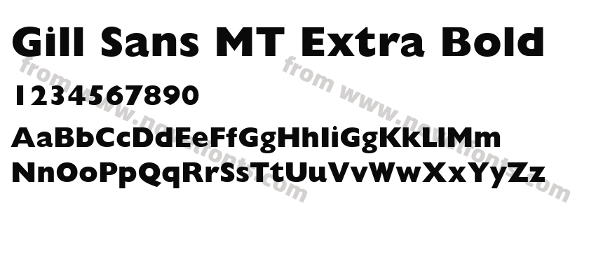 Gill Sans MT Extra BoldPreview