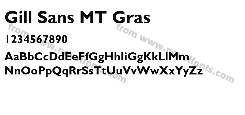 Gill Sans MT GrasPreview