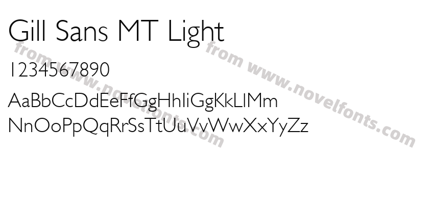 Gill Sans MT LightPreview