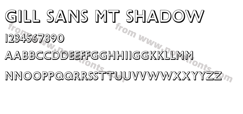 Gill Sans MT ShadowPreview