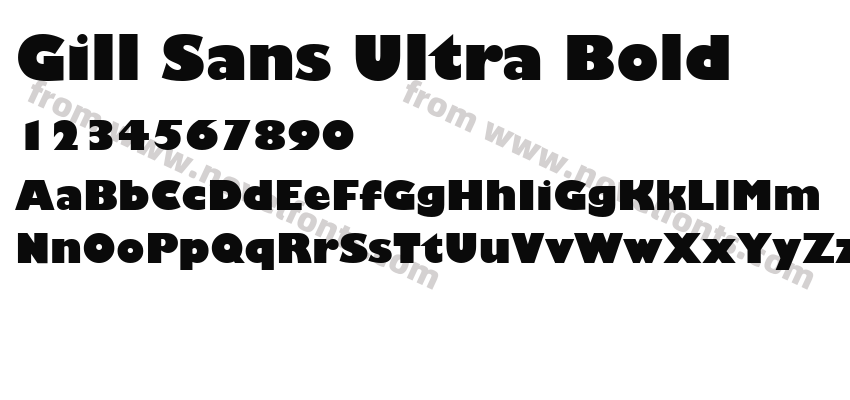 Gill Sans Ultra BoldPreview