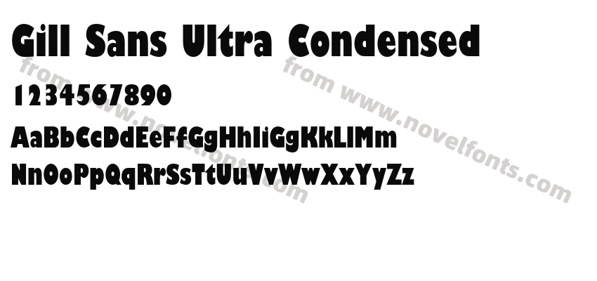 Gill Sans Ultra CondensedPreview