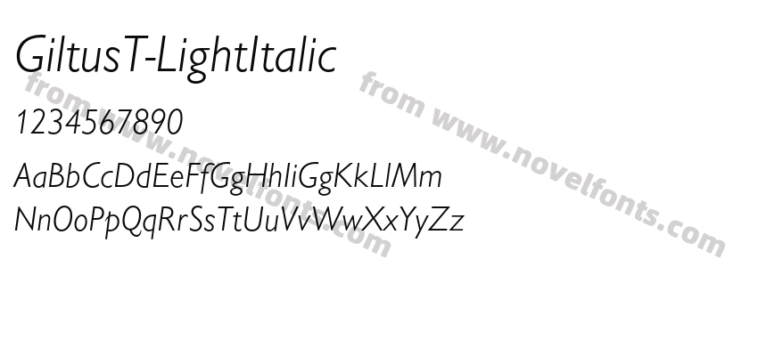 GiltusT-LightItalicPreview