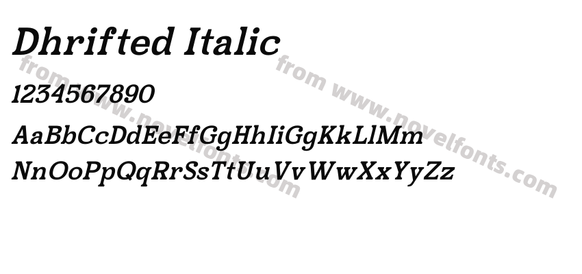 Dhrifted ItalicPreview