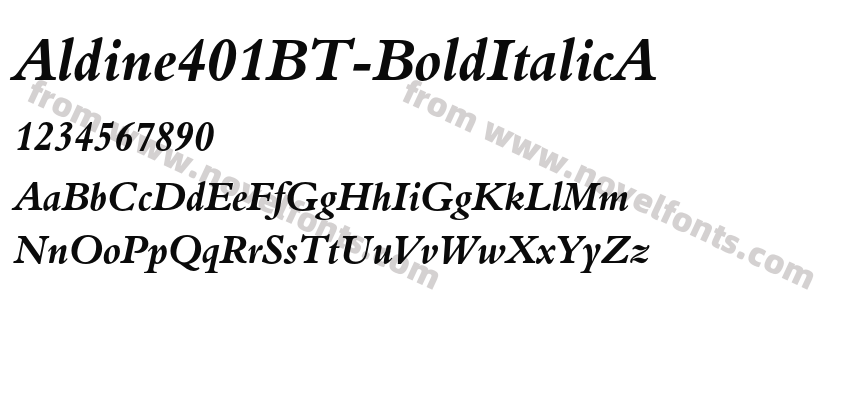 Aldine401BT-BoldItalicAPreview