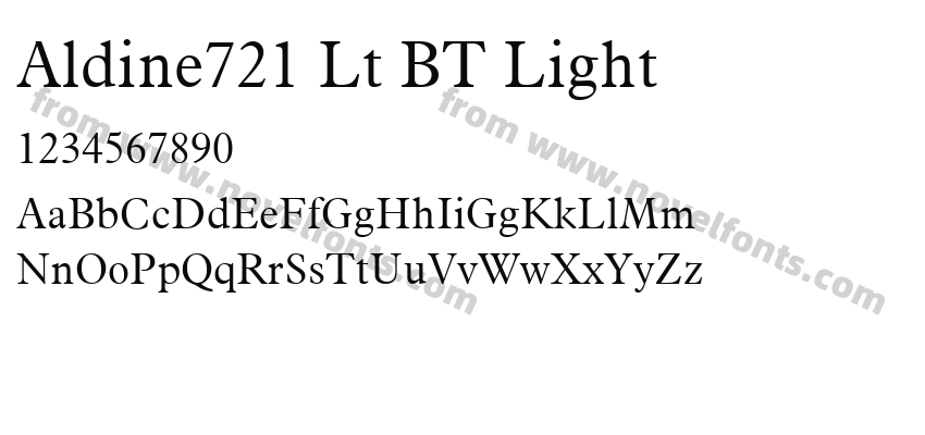 Aldine721 Lt BT LightPreview