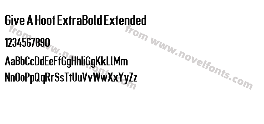 Give A Hoot Extra Bold ExtendedPreview