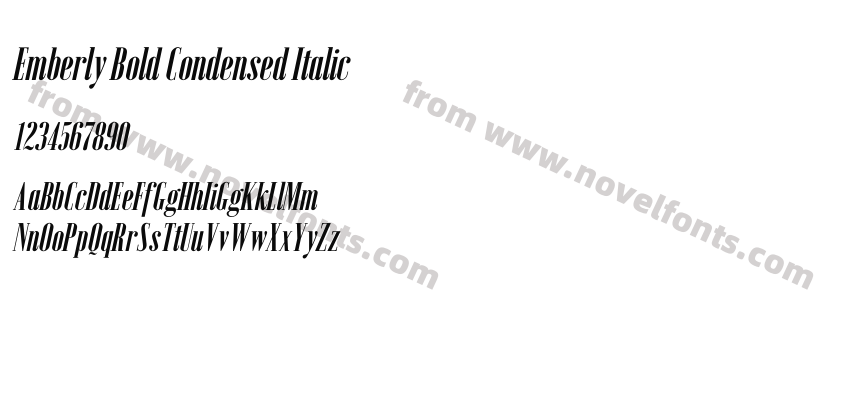 Emberly Bold Condensed ItalicPreview