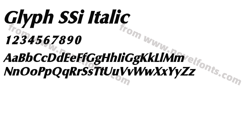 Glyph SSi ItalicPreview