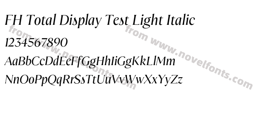 FH Total Display Test Light ItalicPreview