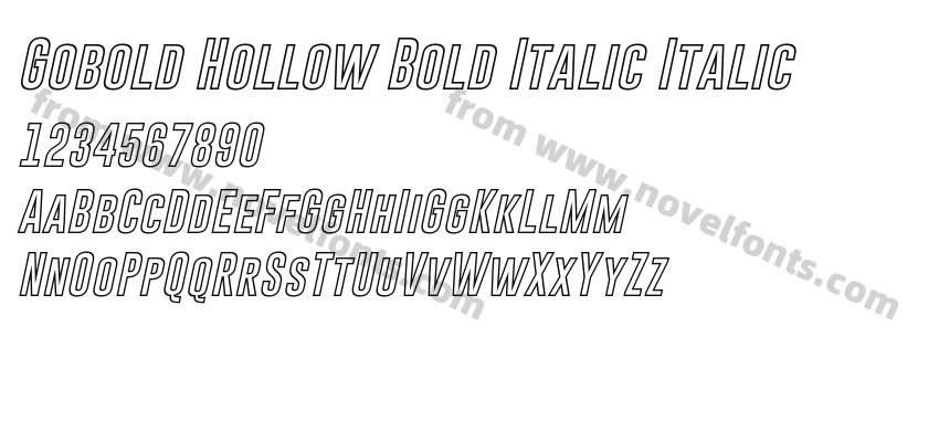 Gobold Hollow Bold Italic ItalicPreview