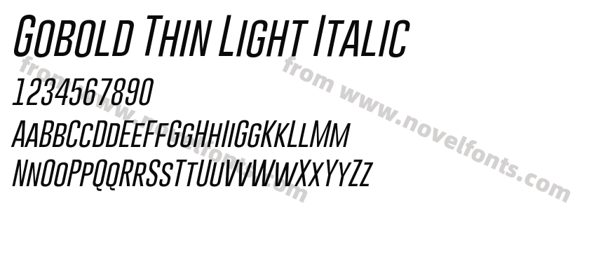 Gobold Thin Light ItalicPreview