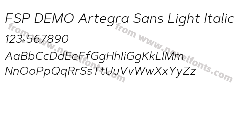 FSP DEMO Artegra Sans Light ItalicPreview