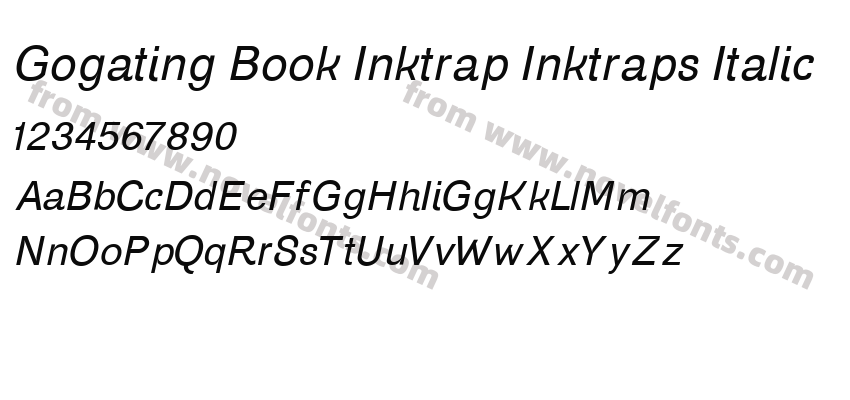 Gogating Book Inktrap Inktraps ItalicPreview