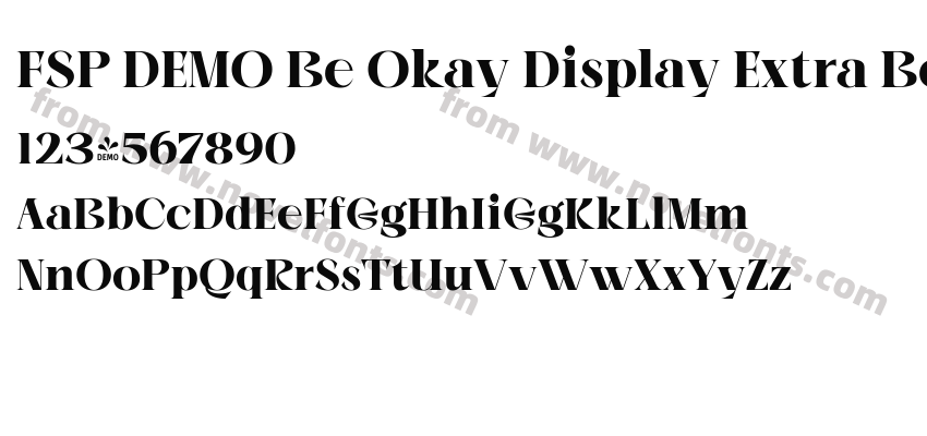 FSP DEMO Be Okay Display Extra Bold RegularPreview