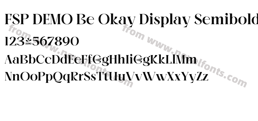 FSP DEMO Be Okay Display Semibold RegularPreview