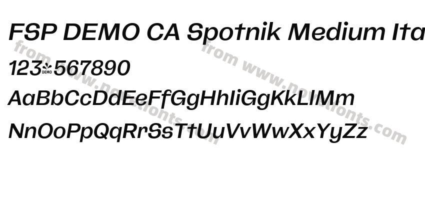 FSP DEMO CA Spotnik Medium ItalicPreview