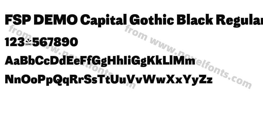 FSP DEMO Capital Gothic Black RegularPreview