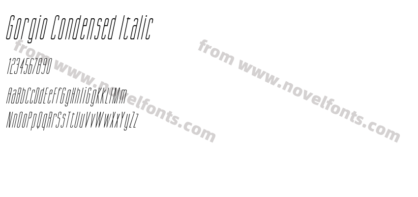 Gorgio Condensed ItalicPreview