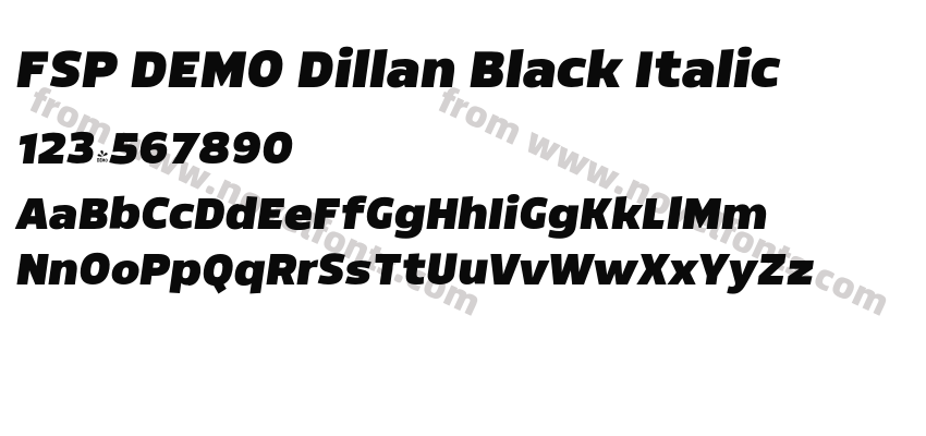 FSP DEMO Dillan Black ItalicPreview