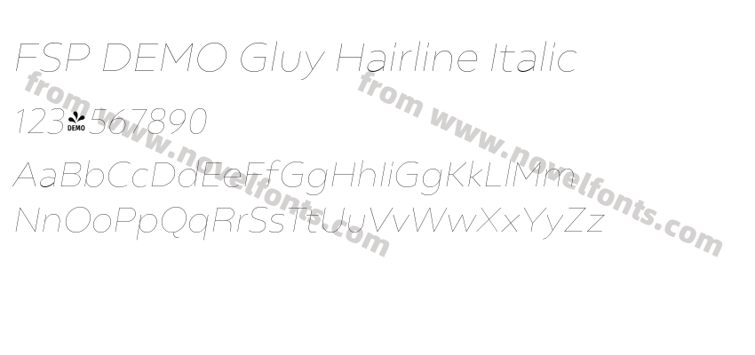 FSP DEMO Gluy Hairline ItalicPreview