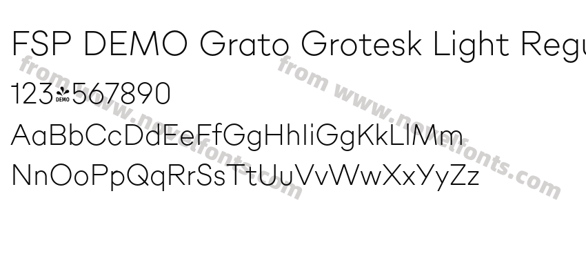 FSP DEMO Grato Grotesk Light RegularPreview