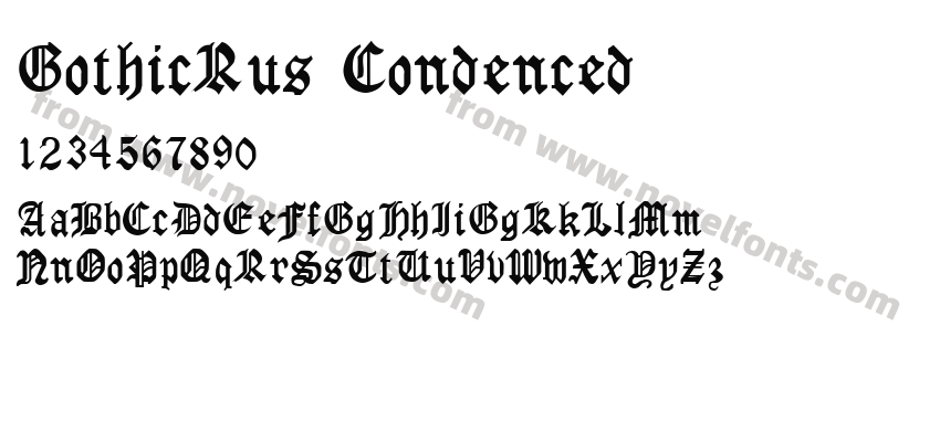 Gothic Rus CondencedPreview