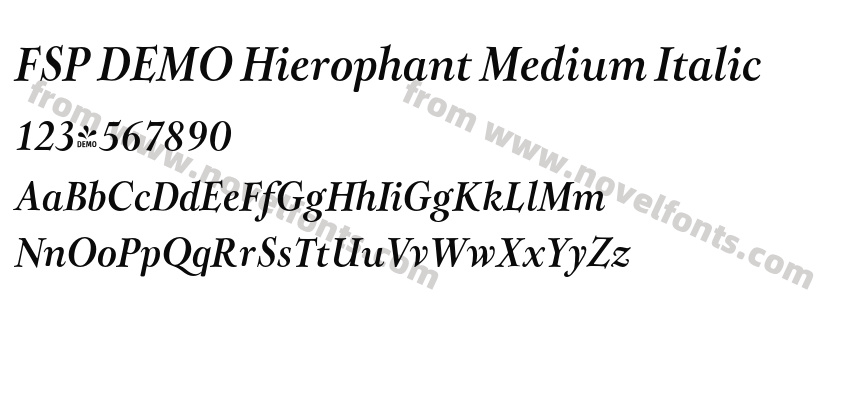 FSP DEMO Hierophant Medium ItalicPreview