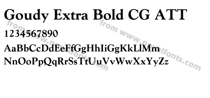 Goudy Extra Bold CG ATTPreview