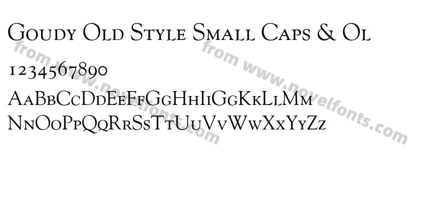 Goudy Old Style Small Caps & OlPreview