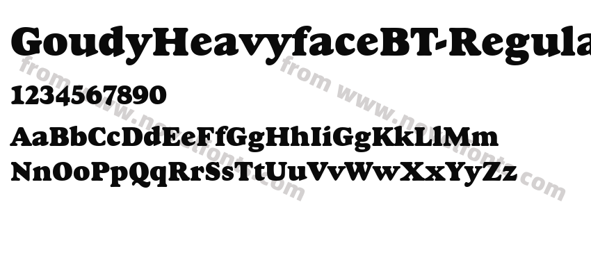 Goudy HeavyfaceBT RegularPreview