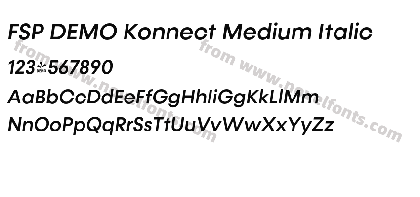 FSP DEMO Konnect Medium ItalicPreview