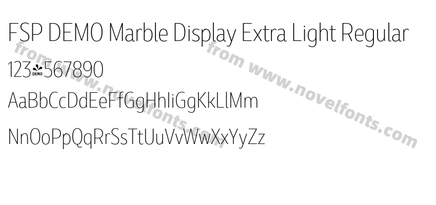 FSP DEMO Marble Display Extra Light RegularPreview