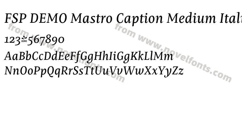 FSP DEMO Mastro Caption Medium Italic RegularPreview