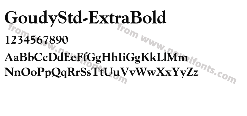 Goudy Std Extra BoldPreview