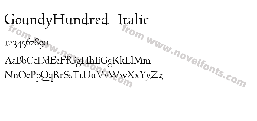 Goundy Hundred ItalicPreview