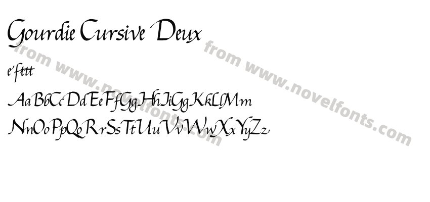 Gourdie Cursive DeuxPreview