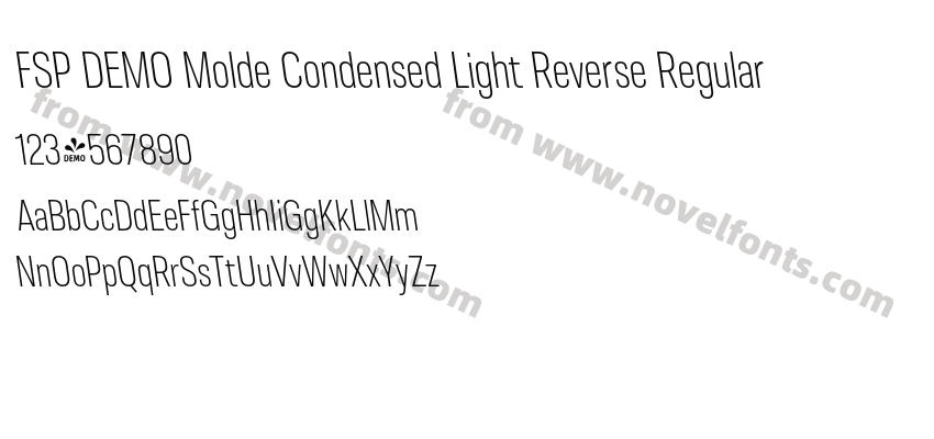 FSP DEMO Molde Condensed Light Reverse RegularPreview